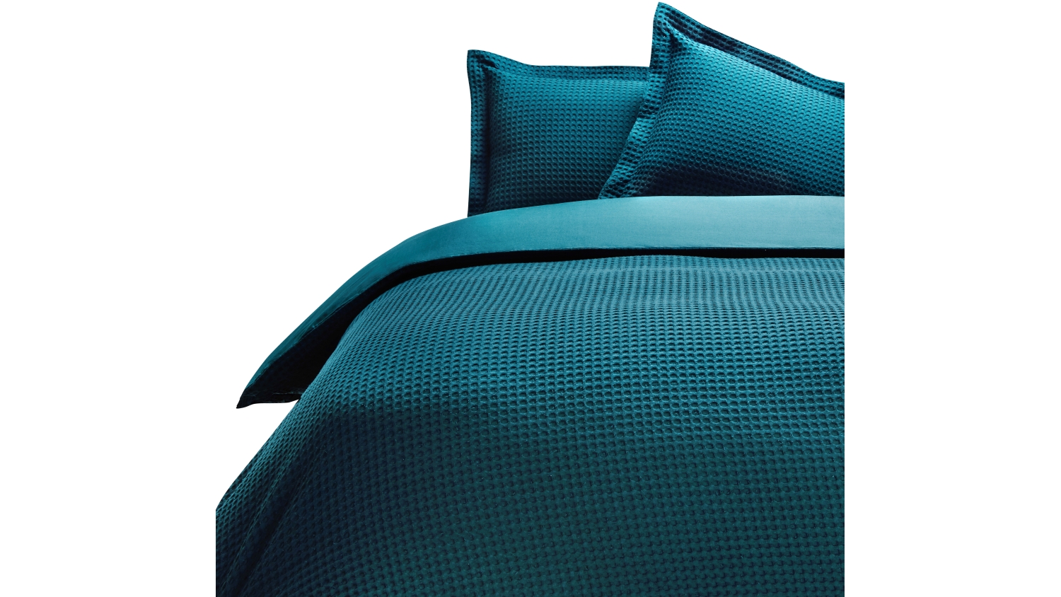 Linen House Deluxe Waffle Teal Quilt Cover Set