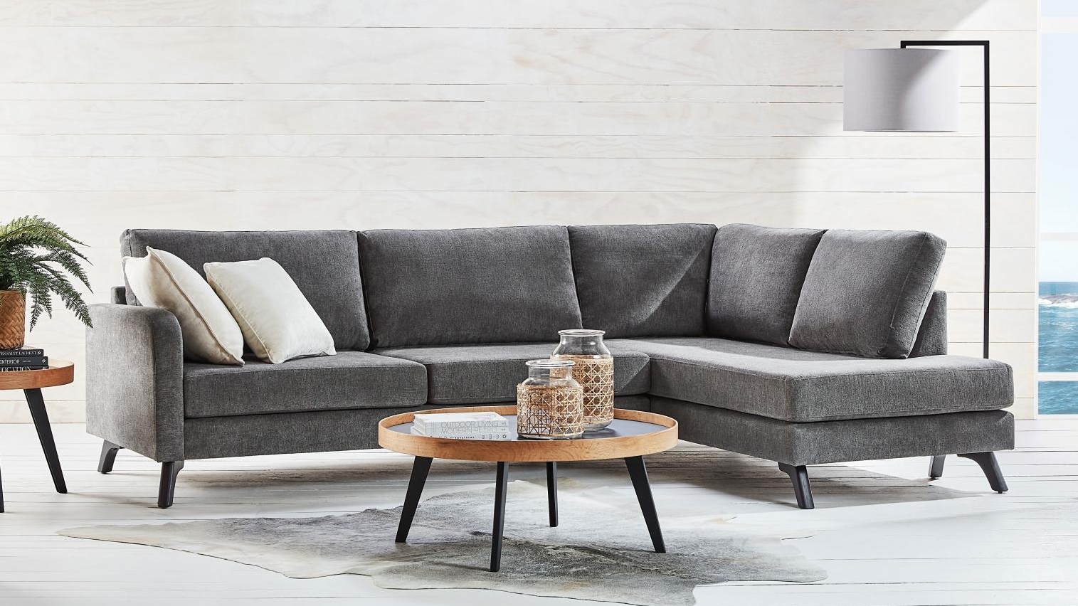 Buy Zuri 3 Seater Lounge With Chaise Domayne Au