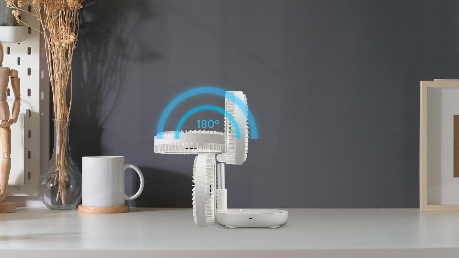 Buy Goldair Platinum 18cm Rechargeable Desk Fan with Wireless Charger |  Domayne AU