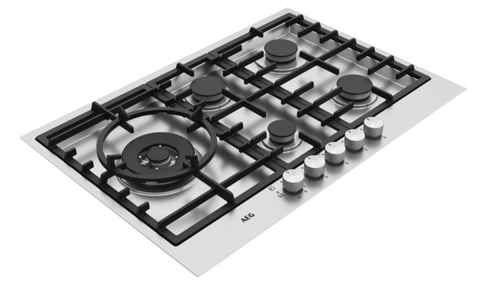 aeg 5 burner gas hob stainless steel