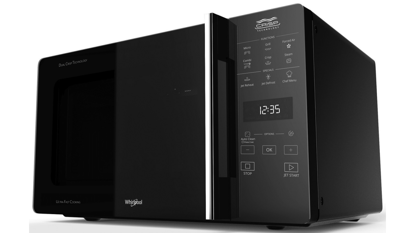 Buy Whirlpool 25L CrispFry Microwave - Black | Domayne AU