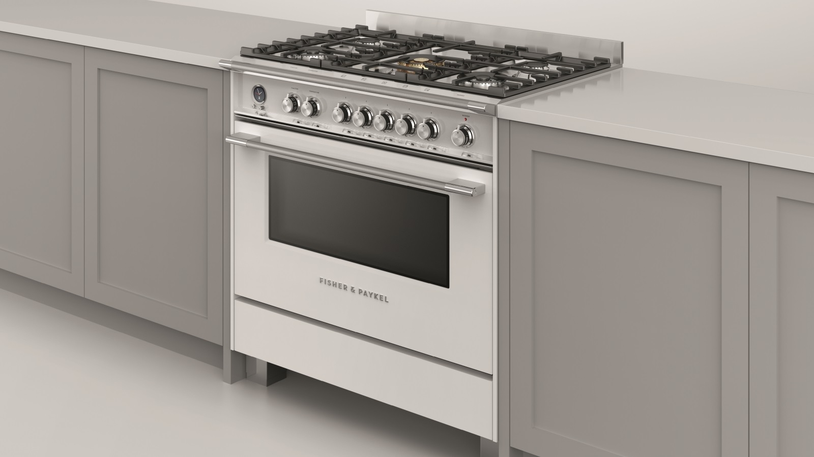 fisher & paykel 900mm pyrolytic dual fuel freestanding cooker