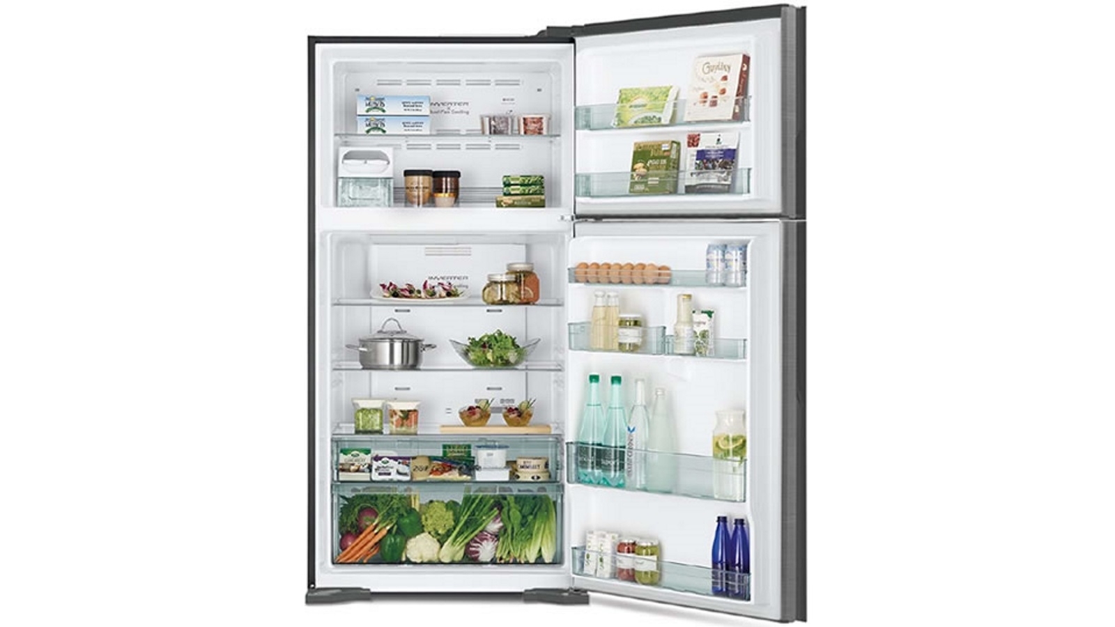 hitachi 375l top mount inverter fridge