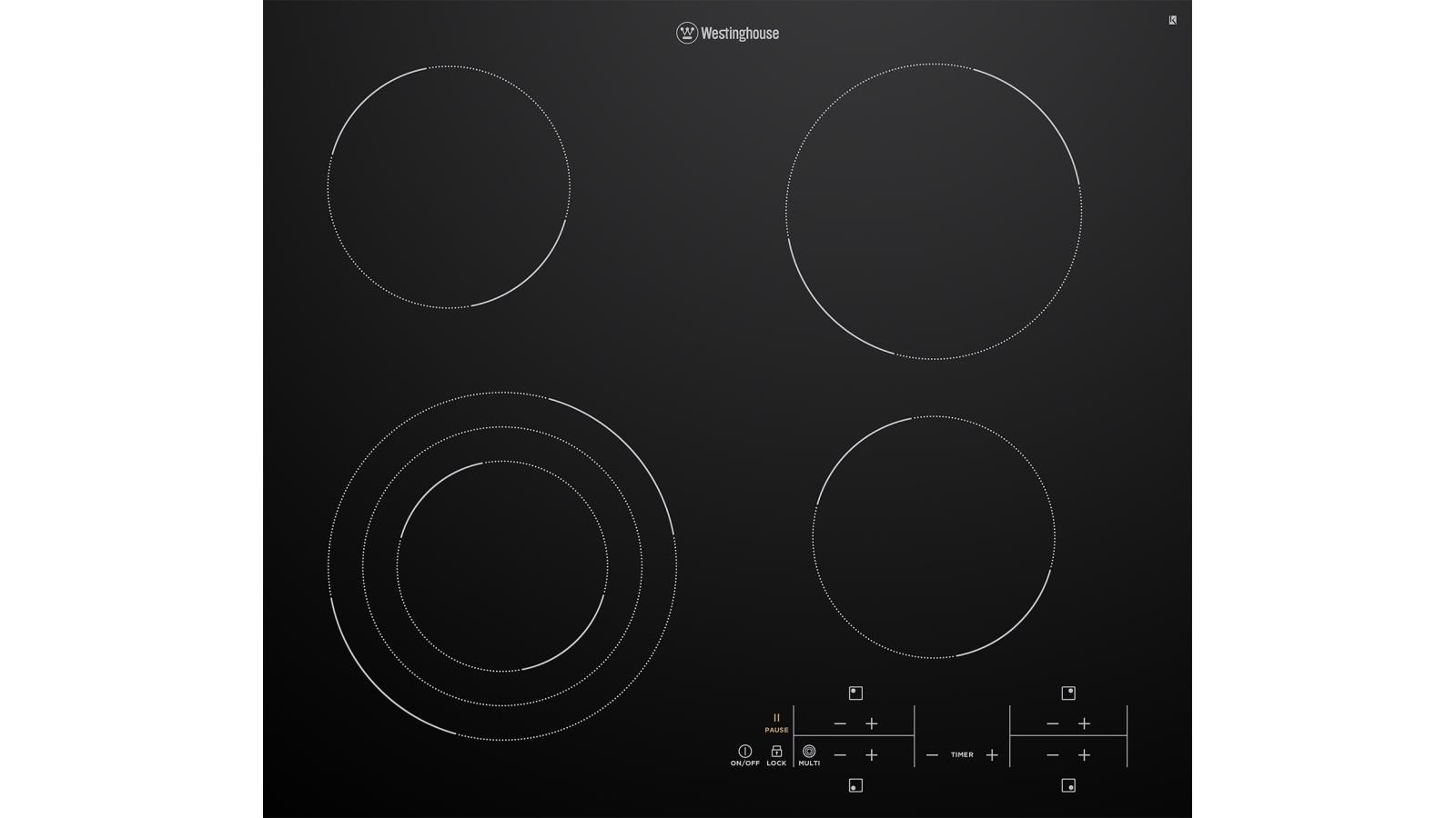 euromaid eclipses 600mm 4 zone ceramic cooktop