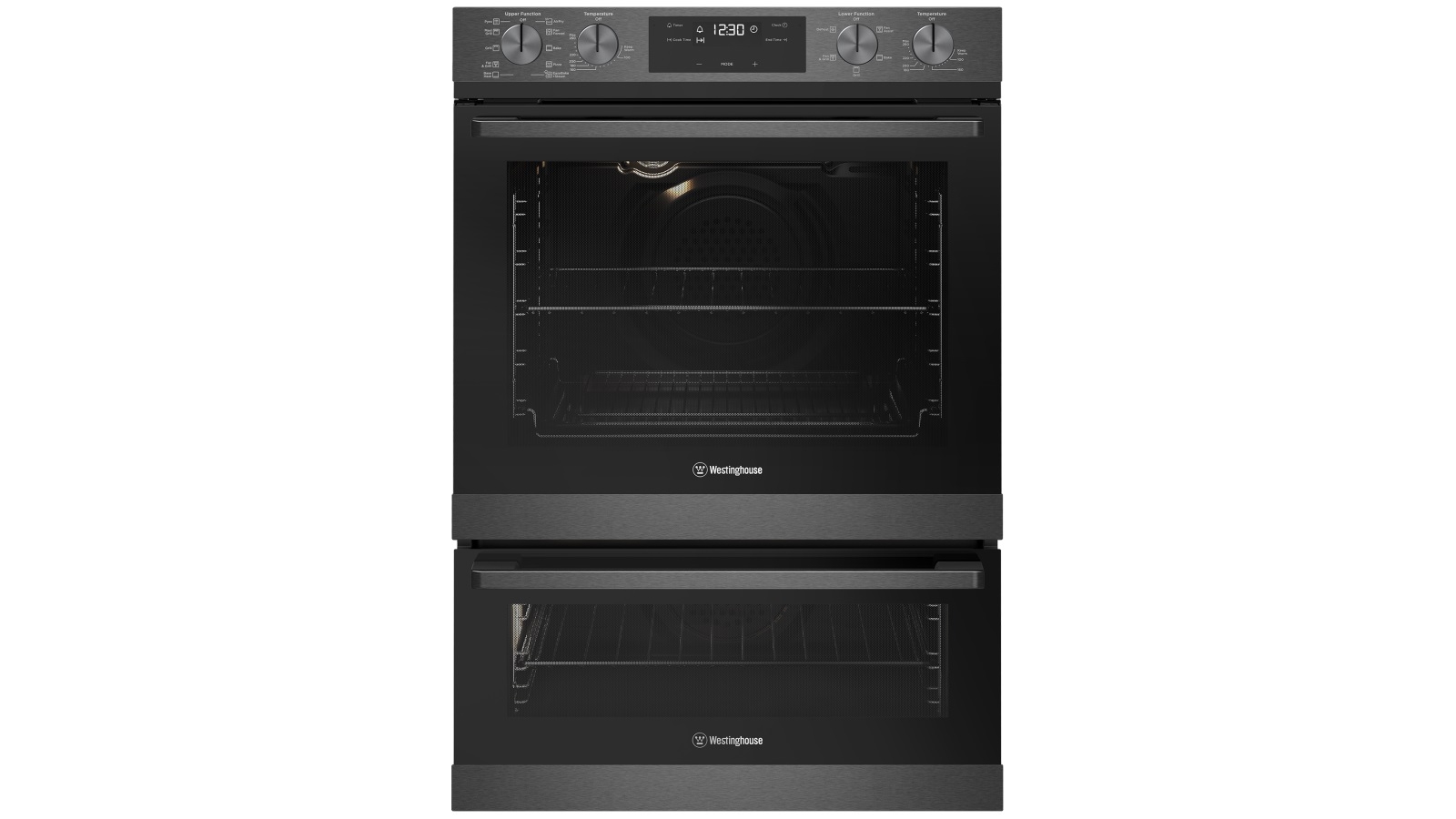 black stainless oven