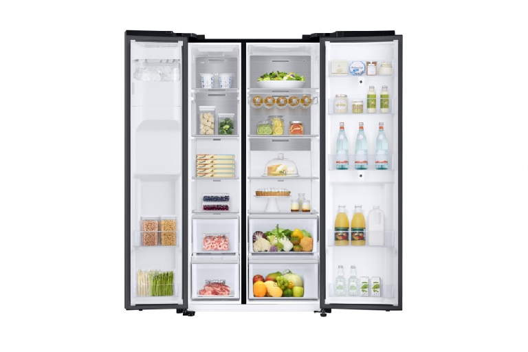 Buy Samsung 616L Family Hub™ Side By Side Refrigerator Black Layered